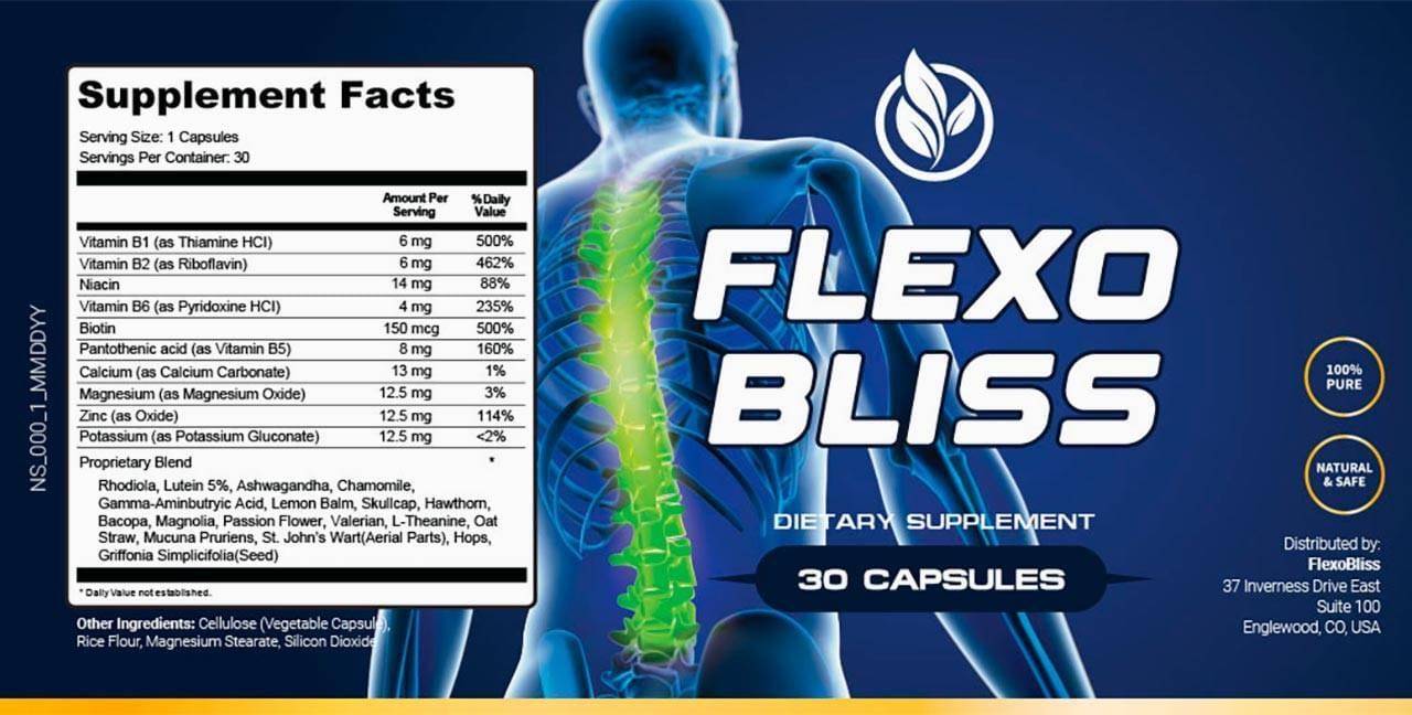 FlexoBliss Supplement Facts